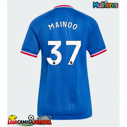 Camisa de Futebol Manchester United Kobbie Mainoo #37 Equipamento Secundário Mulheres 2026-27 Manga Curta